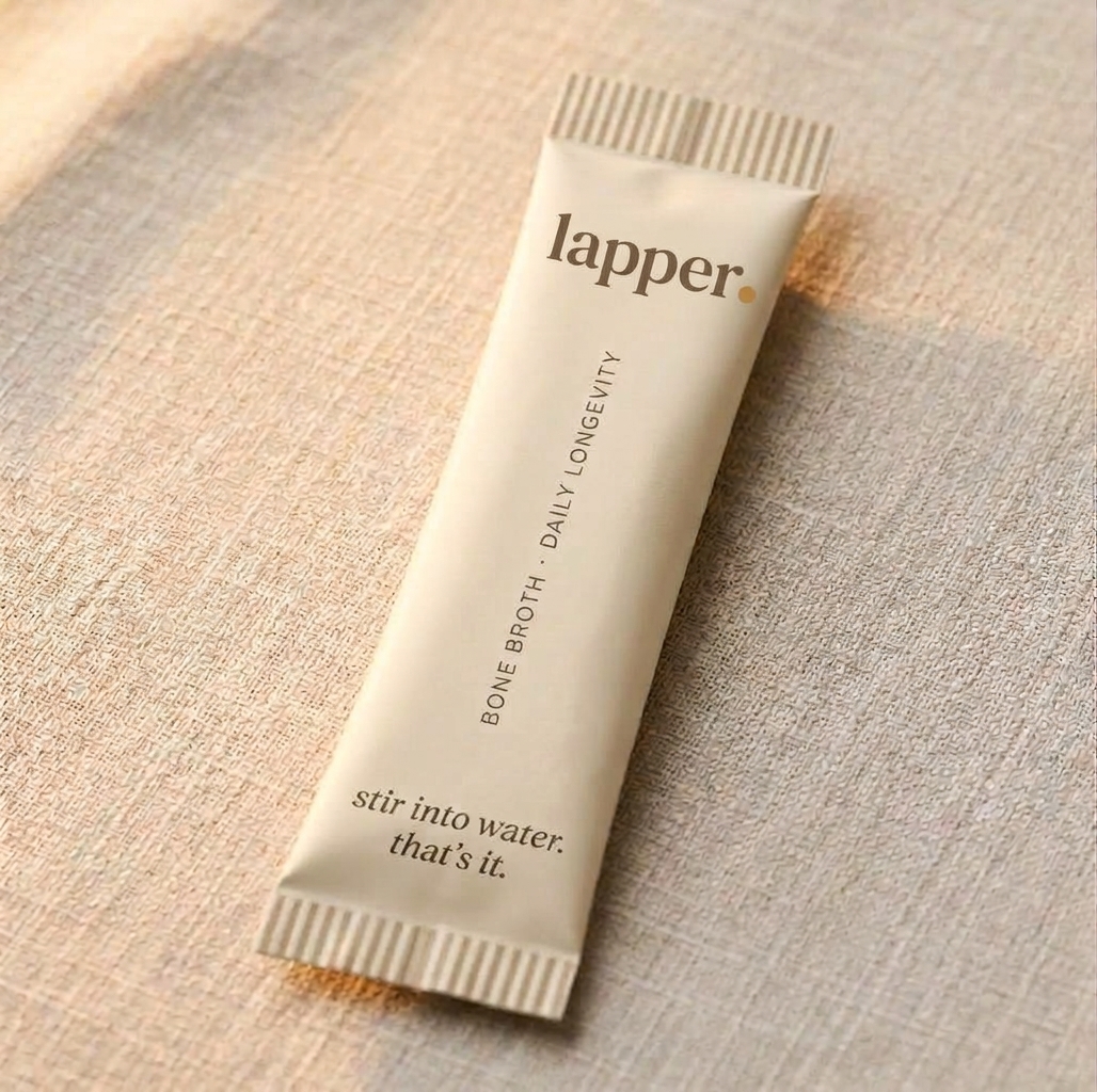A single-serve lapper packet on linen